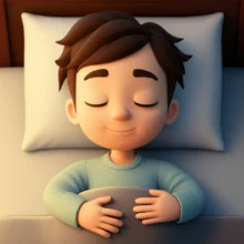 아늑한-침대에서-평화롭게-숙면을-취하는-사람의-모습