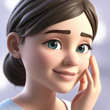 혓바늘-통증이-사라진-후-편안하고-평화로운-표정을-짓는-사람의-3D-이미지