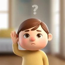 귀걸이-때문에-귀를-만지며-고민하는-사람의-모습,-금속-알레르기를-의심하는-표정.