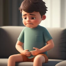 위경련으로-고통받다가-희망을-찾는-사람의-귀여운-3D-이미지