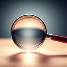 빛나고-건강한-피부-위에-놓인-돋보기가-숨겨진-비밀을-밝히는-듯한-모습입니다.