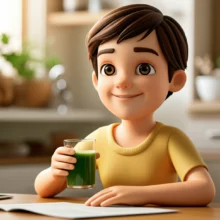 속이-편안해져-행복한-표정을-짓는-사람이-양배추즙을-들고-있는-모습