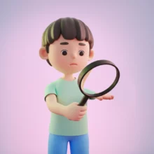 몸의-신호를-확대경으로-몰래-들여다보는-귀여운-3D-캐릭터