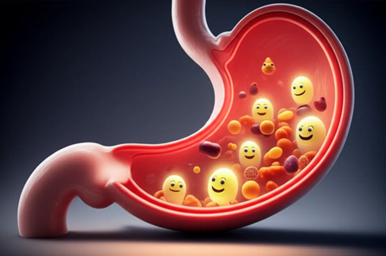 행복한-위장-속에서-음식물을-분해하는-작은-효소-캐릭터들의-3D-이미지.