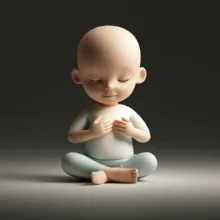 평화로운-표정으로-가슴에-손을-얹고-앉아있는-사람,-내면의-치유와-평온을-상징하는-부드러운-빛에-둘러싸여-있다.