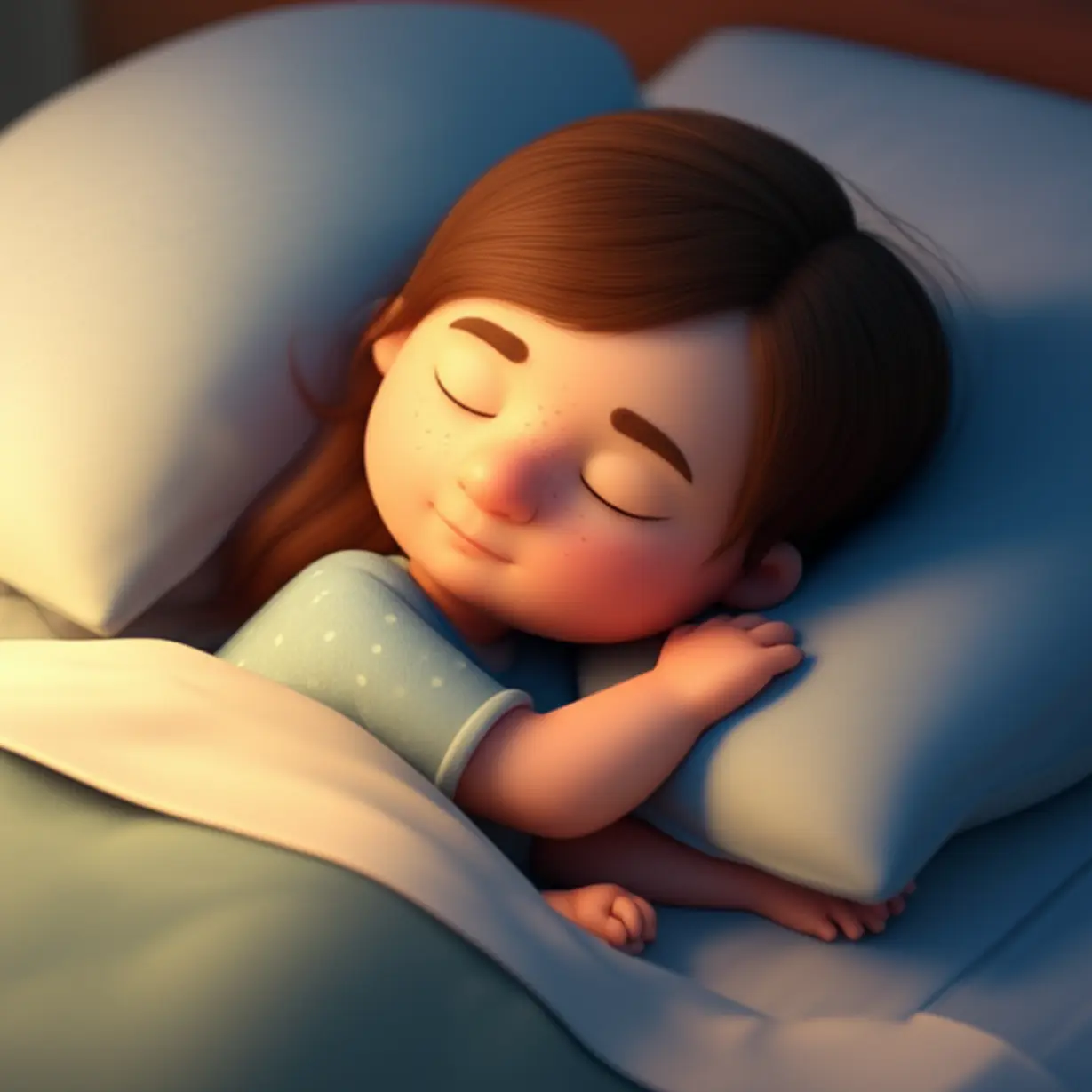 평화롭고-고요한-침실에서-깊이-잠든-사람의-모습