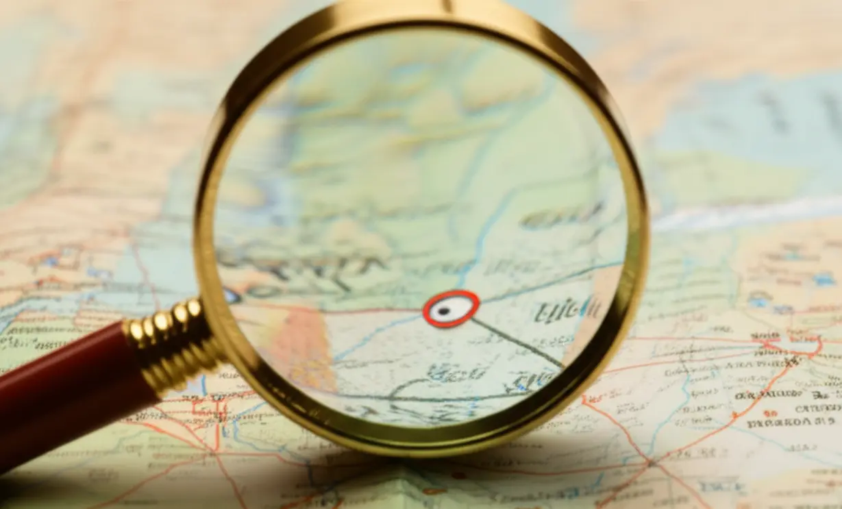 A-magnifying-glass-over-a-map,-pointing-out-barely-visible-markers,-representing-early,-subtle-symptoms.