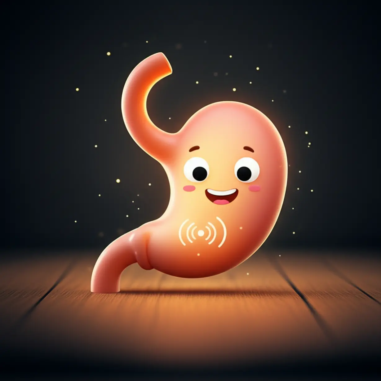 귀엽고-친근한-3D-위장-캐릭터가-은은하게-빛나는-오라를-내뿜으며-경고-신호를-보내는-모습.-따뜻하고-편안한-배경이-위장의-신호를-강조한다.