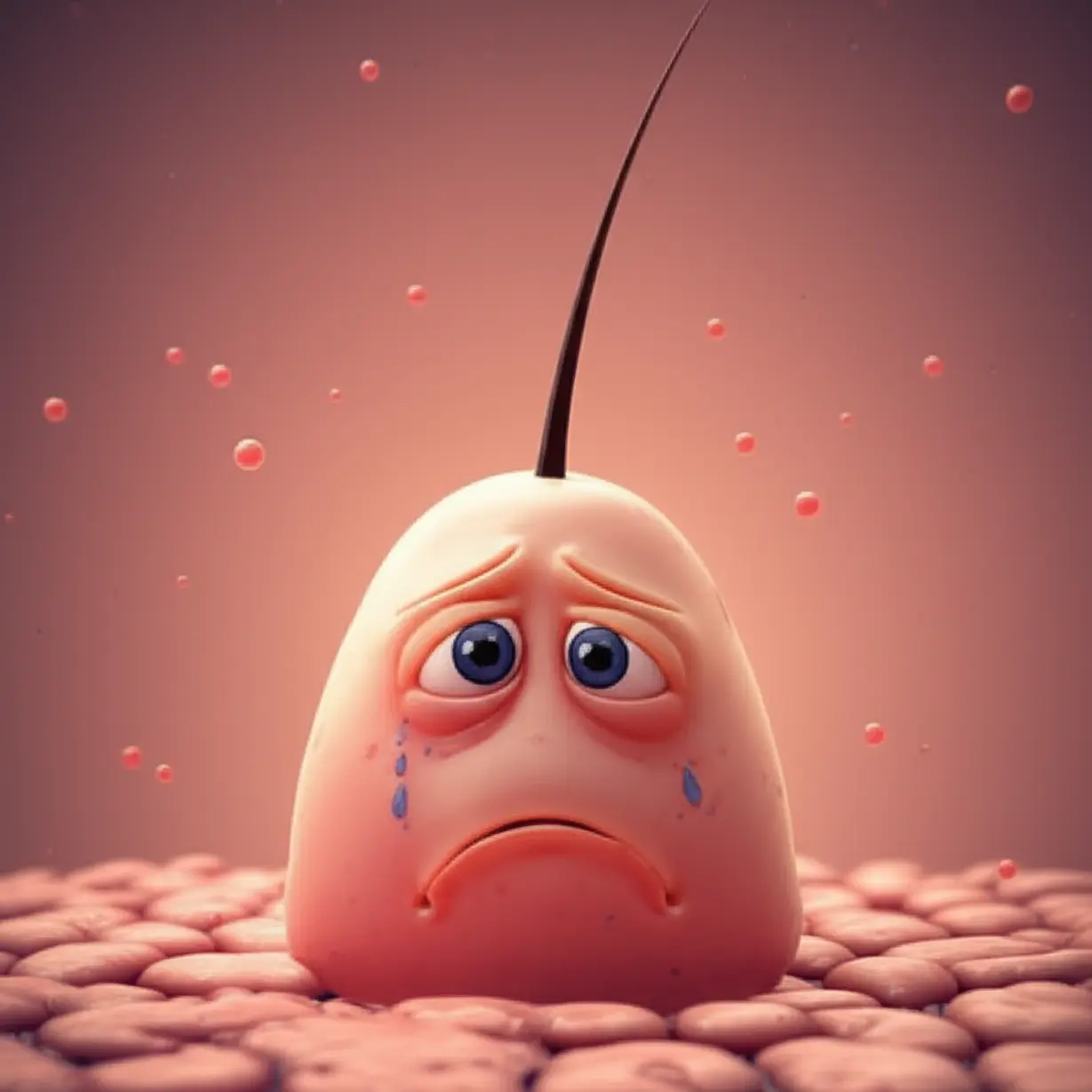 염증과-싸우며-힘겹게-머리카락을-만들려는-모낭