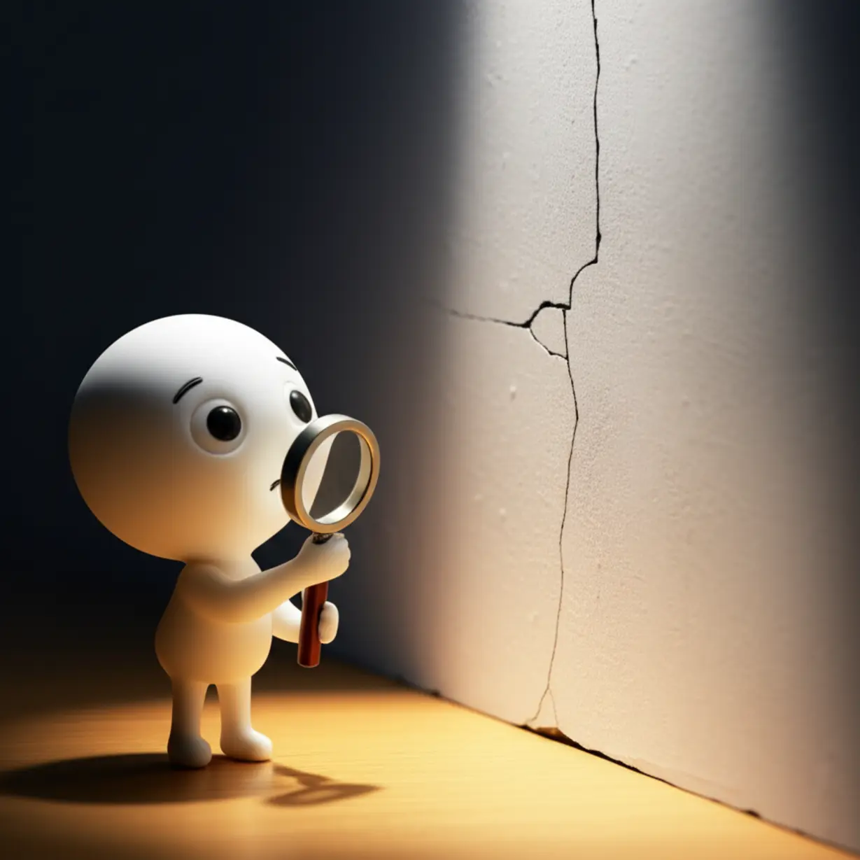 표정없이-작은-틈을-들여다보는-귀여운-3D-캐릭터가-숨겨진-증상을-상징하는-모습