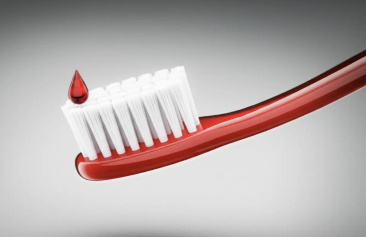 걱정스러운-표정의-핏방울이-칫솔모에-묻어있는-귀여운-3D-이미지