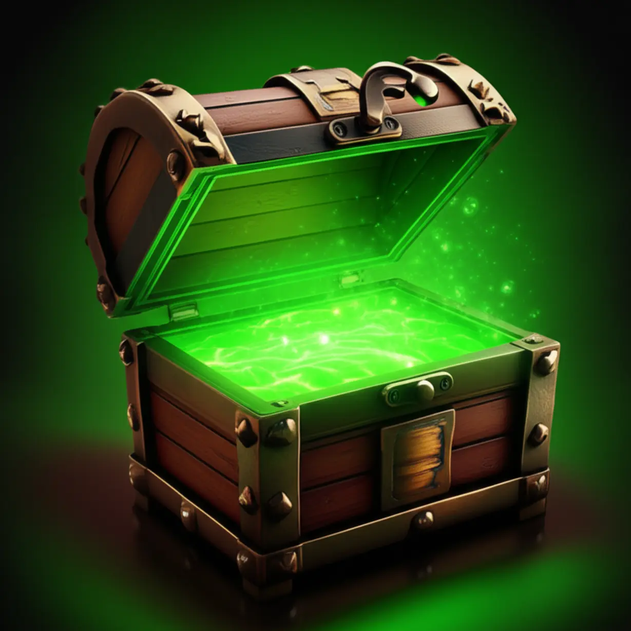 귀하고-효과적인-양배추즙을-상징하는,-빛나는-초록색-액체로-가득-찬-보물-상자-이미지.