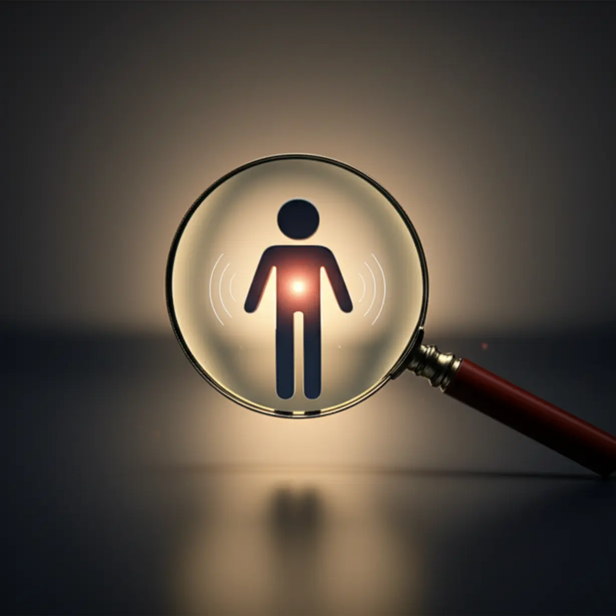 돋보기가-몸에서-나오는-미묘한-건강-신호를-관찰하는-모습