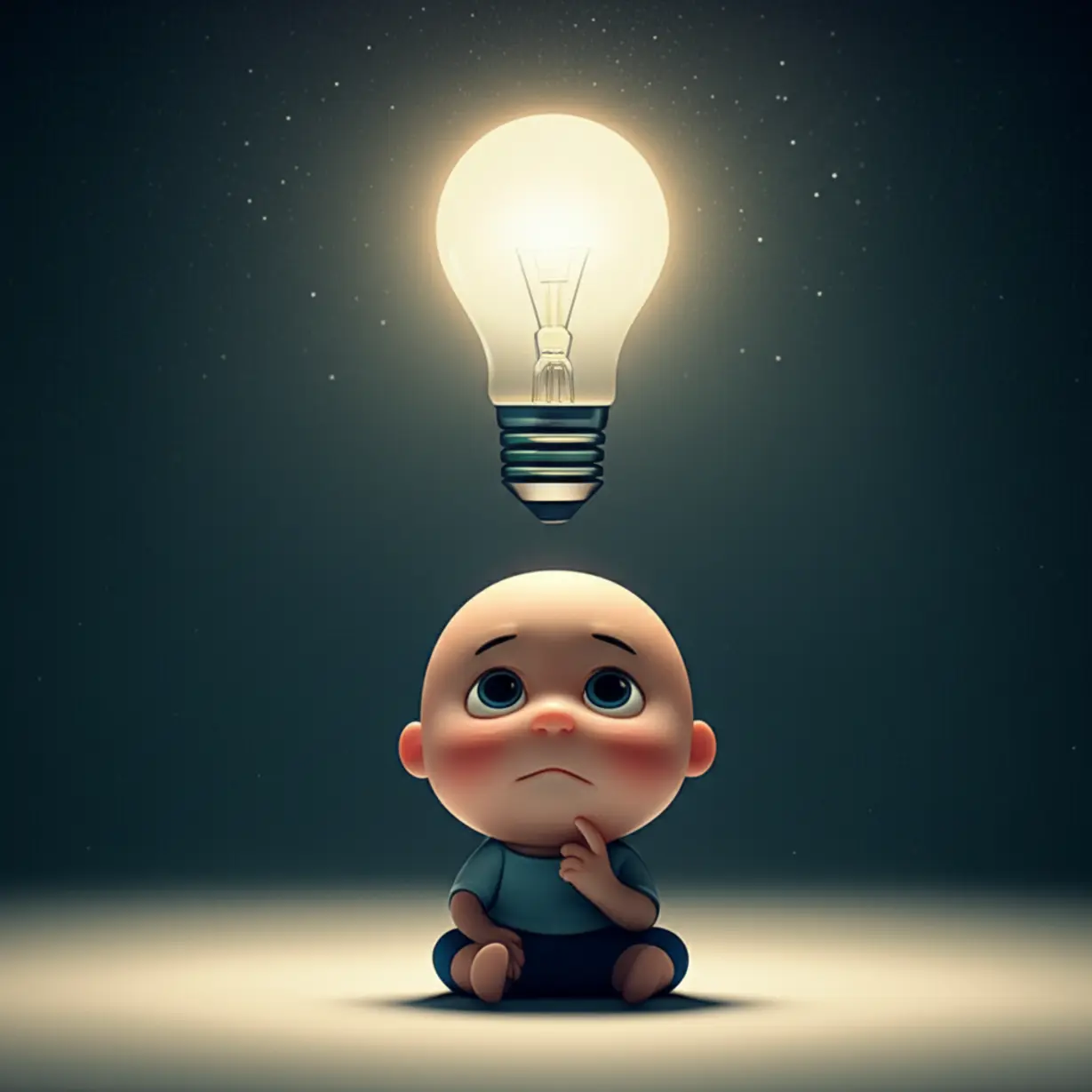 생각에-잠겨-깨달음을-얻는-사람과-전구-이미지