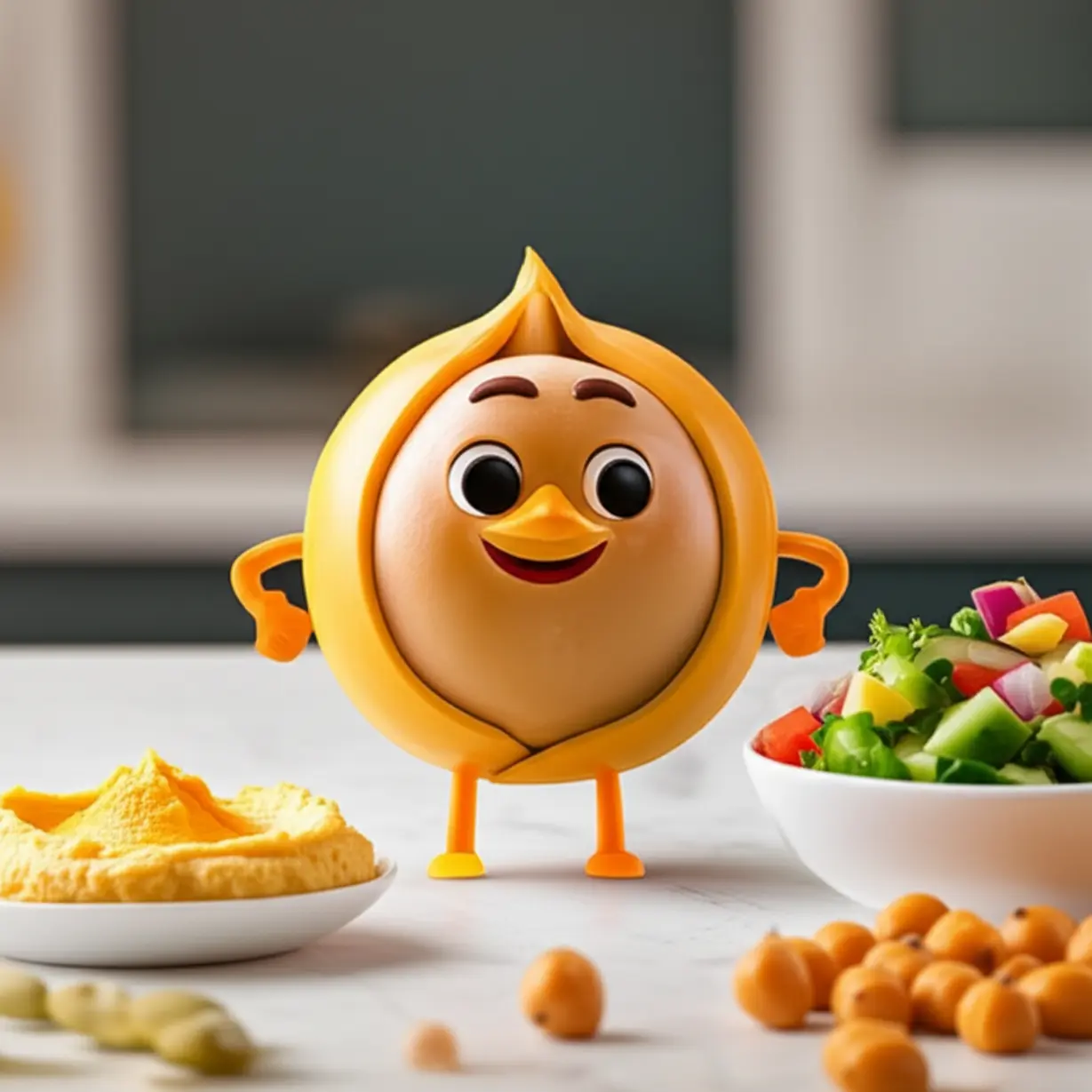 다양한-요리로-변신하는-병아리콩의-귀여운-3D-이미지.