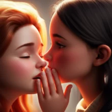 친구에게-머리카락-건강-비밀을-속삭이는-모습