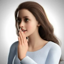 한-사람이-조용히-비밀을-속삭이는-모습의-귀여운-3D-이미지