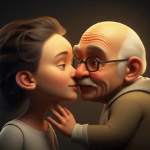 지혜로운-사람이-다른-사람의-귀에-건강-비밀을-속삭이는-귀여운-3D-이미지