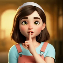 여름-비밀을-속삭이는-모습의-귀여운-3D-캐릭터