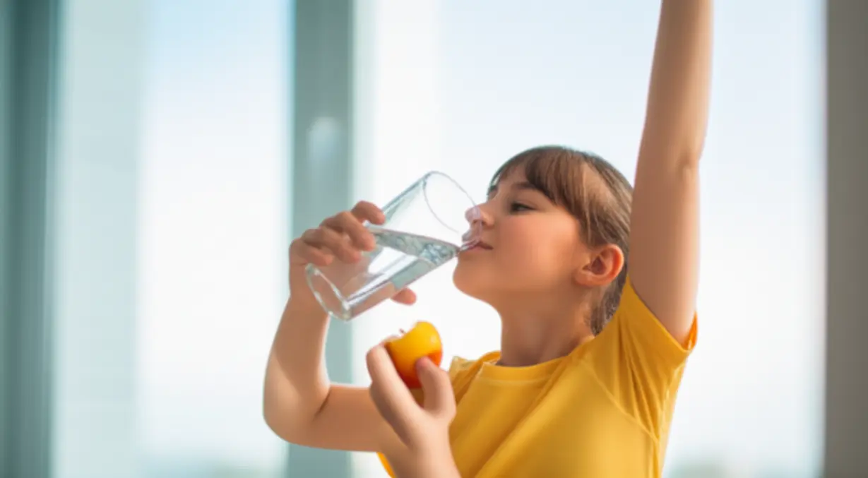 물을-마시고,-과일을-먹고,-스트레칭을-하는-사람의-귀여운-3D-이미지