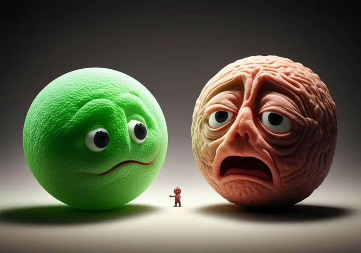 A-healthy-cell-and-an-aging-cell-observed-by-a-worried-character.