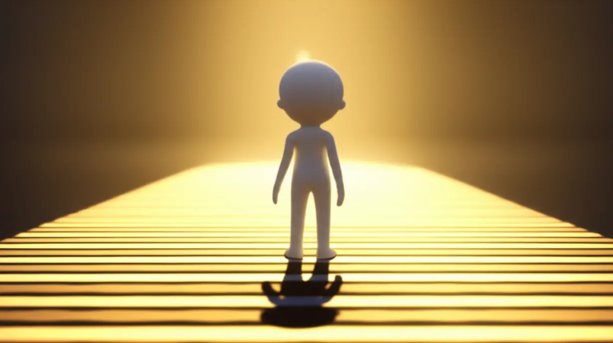 A-cute-3D-image-of-a-person-confidently-stepping-onto-a-brightly-lit-path-at-a-crossroads,-symbolizing-a-hopeful-decision-for-health.