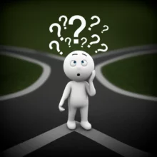 몸살-증상에-대한-혼란과-궁금증을-표현하는-귀여운-3D-캐릭터가-갈림길에-서-있는-모습