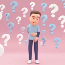 소화-불량으로-혼란스러워하는-사람의-모습