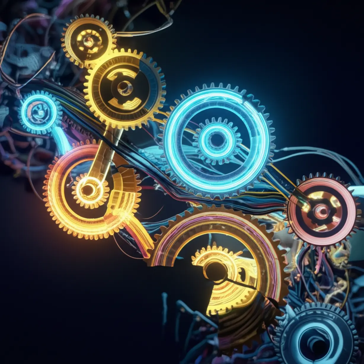 A-cute-3D-illustration-of-gears-and-pathways,-representing-metabolic-imbalance-leading-to-early-aging-signs.