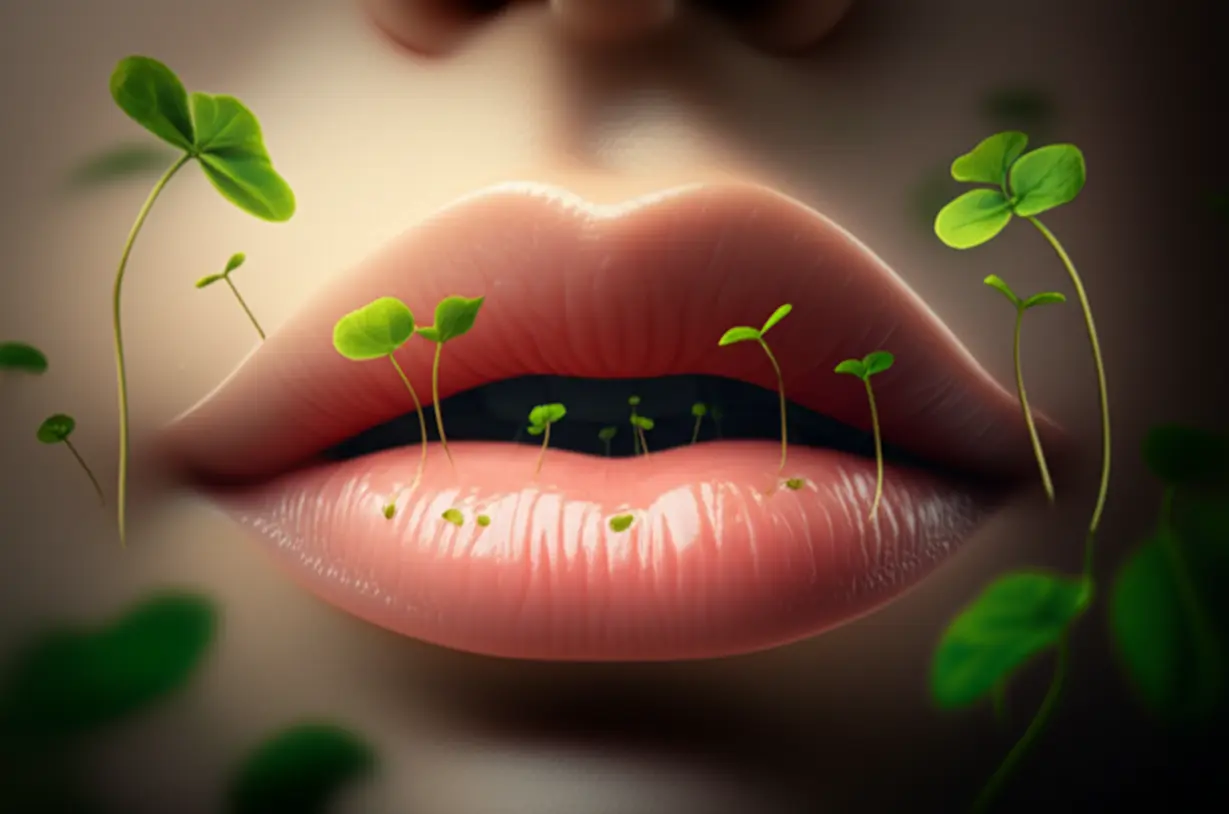 건강하고-윤기-있는-입술이-보호막에-둘러싸여-있는-모습,-자연-치유와-성장을-상징.