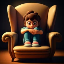 A-cute-3D-image-of-a-person-looking-slightly-worried-while-sitting-comfortably-in-a-large-armchair,-with-a-subtle-light-suggesting-hope.