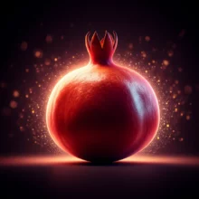 빛나는-에너지가-감도는-석류의-귀여운-3D-이미지