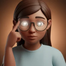 A-3D-illustration-of-a-person-gently-touching-their-temple,-with-a-soft-glow-emanating-from-their-eyes,-suggesting-a-subtle,-internal-message-from-their-body.