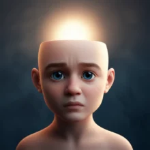 A-cute-3D-rendering-of-a-person's-head-with-a-soft-glow-emanating-from-within,-symbolizing-an-important-realization-about-health.