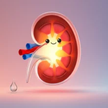 투명한-신장-모형-안에-작은-경고등이-켜진-모습,-건강에-대한-섬세한-주의를-상징합니다.