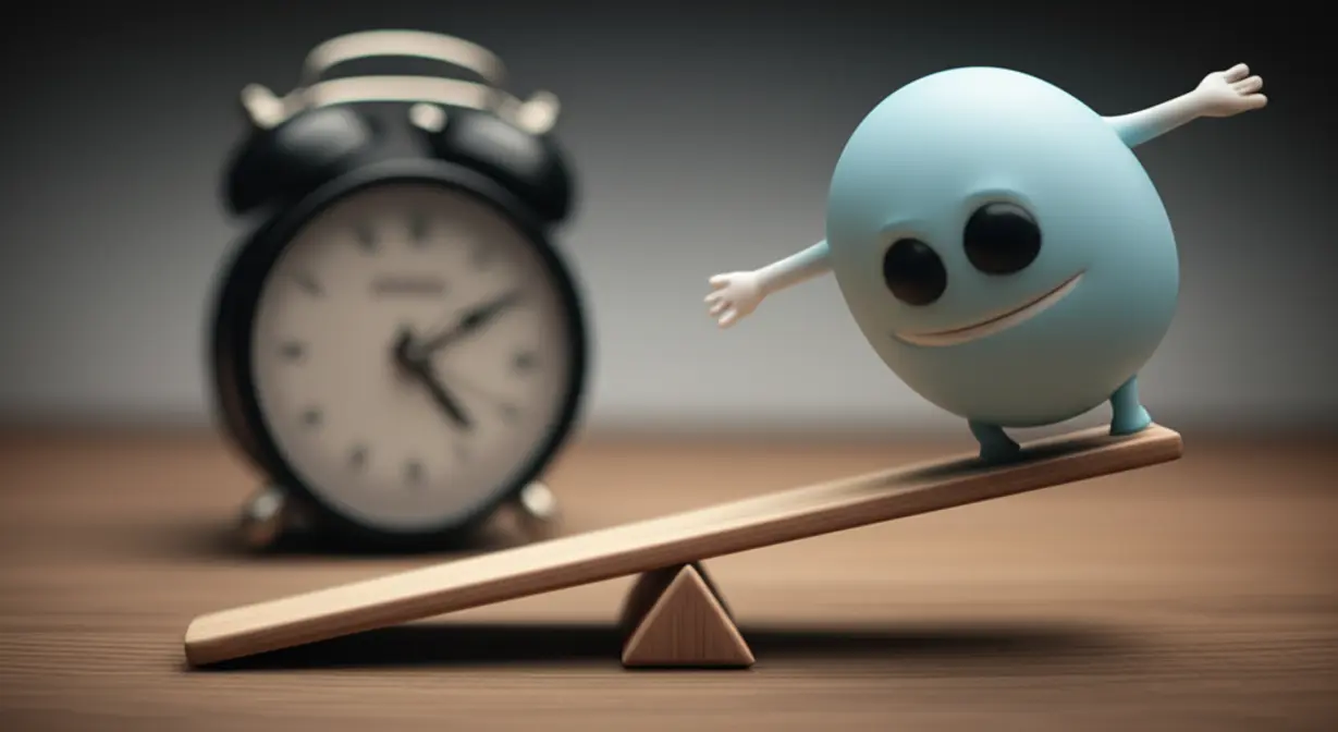 Cute-3D-sleep-cycle-character-on-a-seesaw,-indicating-sleep-imbalance-at-3-AM.