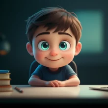 A-bright-eyed-person-at-a-desk,-suddenly-alert-and-full-of-energy.