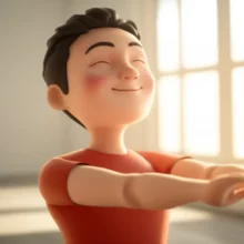 아침-햇살-아래-편안하게-기지개를-켜는-사람의-모습