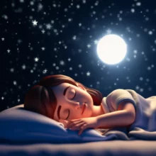 Peaceful-deep-sleep-in-a-cozy-bedroom-with-stars-and-moon.