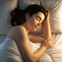 편안하게-잠든-사람이-아침-햇살을-맞으며-미소-짓는-모습