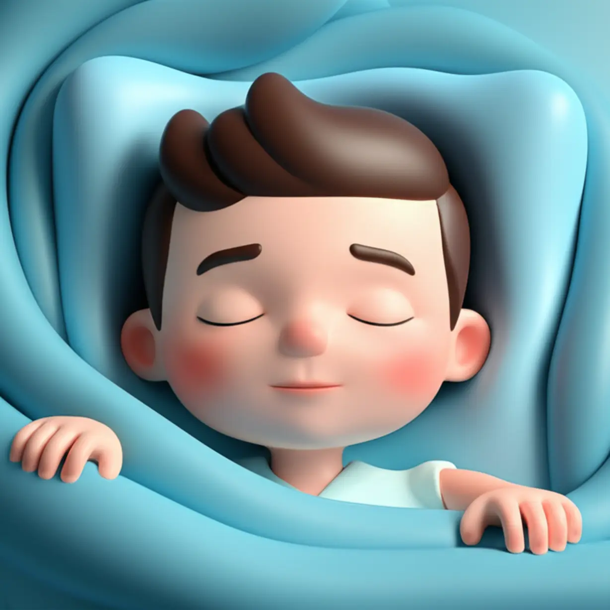 깊은-잠에-빠져-편안한-표정을-짓고-있는-사람,-부드러운-파도와-함께-편안한-장-건강을-암시하는-모습