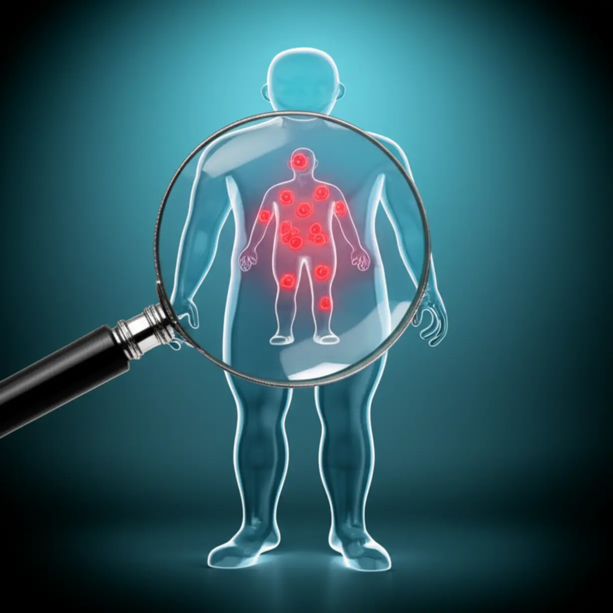 A-magnifying-glass-revealing-hidden-inflammation-within-a-calm-body.