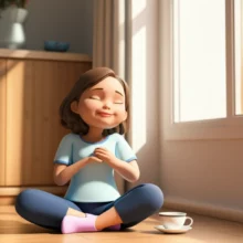 따뜻하고-아늑한-방에서-편안하게-기지개를-켜며-미소-짓는-사람의-귀여운-3D-이미지.-옆에는-차분해-보이는-허브차가-놓여있어,-어려운-시기를-이겨낸-후의-평화로움과-안도감을-표현합니다.