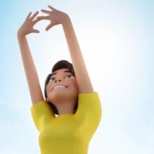 담낭-제거-후-편안함을-얻어-만족스럽게-스트레칭하는-사람의-모습