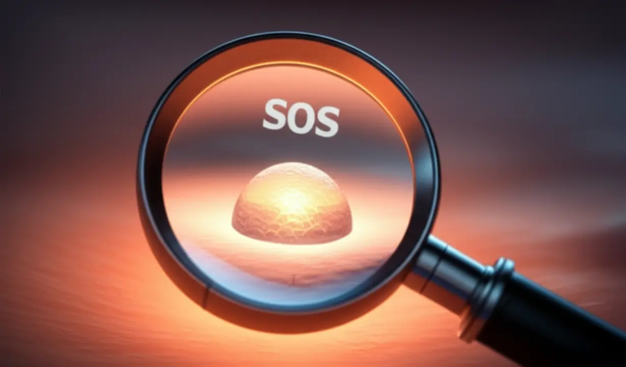 피부가-보내는-SOS-신호를-확대경으로-살펴보는-모습