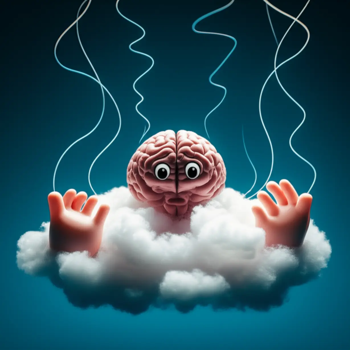 작고-스트레스-받은-뇌가-손발로-불안한-신호를-보내는-모습