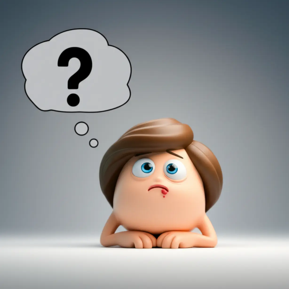 피곤함으로-인해-입술에-작은-수포가-생긴-고민하는-모습