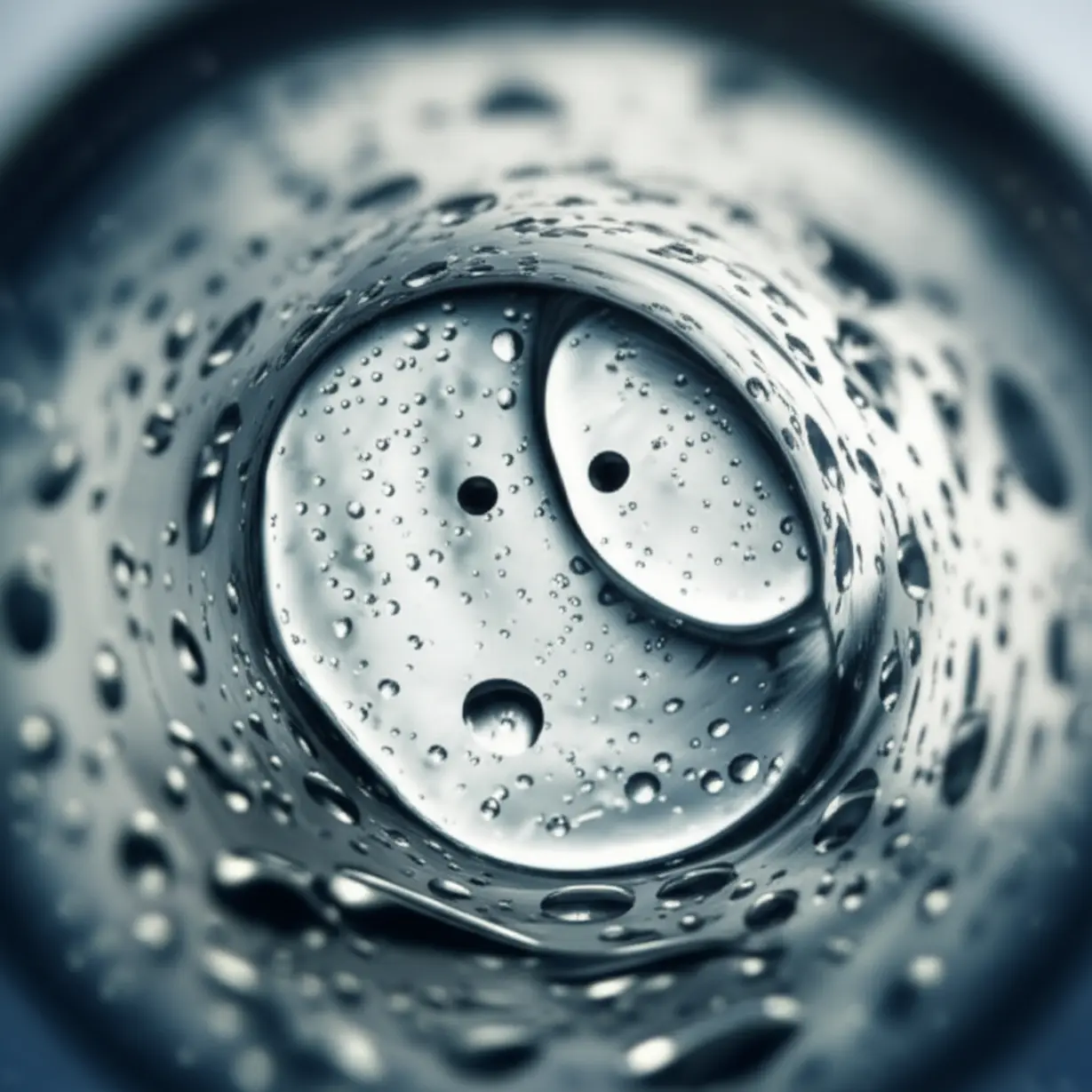 A-cute-3D-illustration-of-thick-phlegm-stuck-in-a-pipe,-with-water-droplets,-symbolizing-persistent-phlegm.