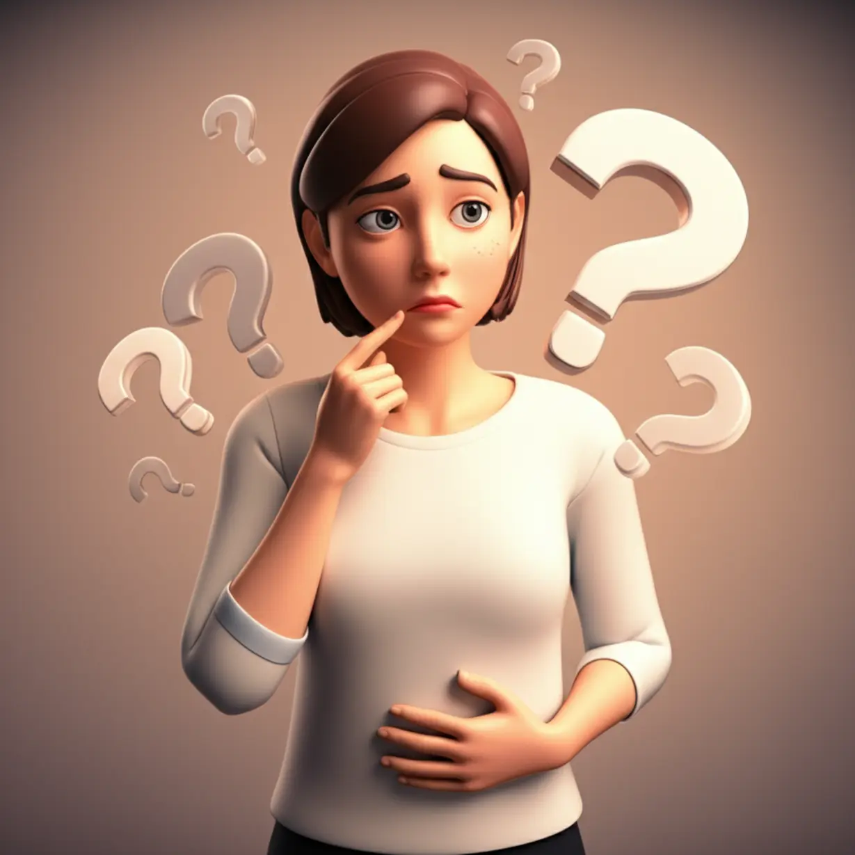 오른쪽-윗배에-손을-대고-고민하는-사람의-귀여운-3D-이미지