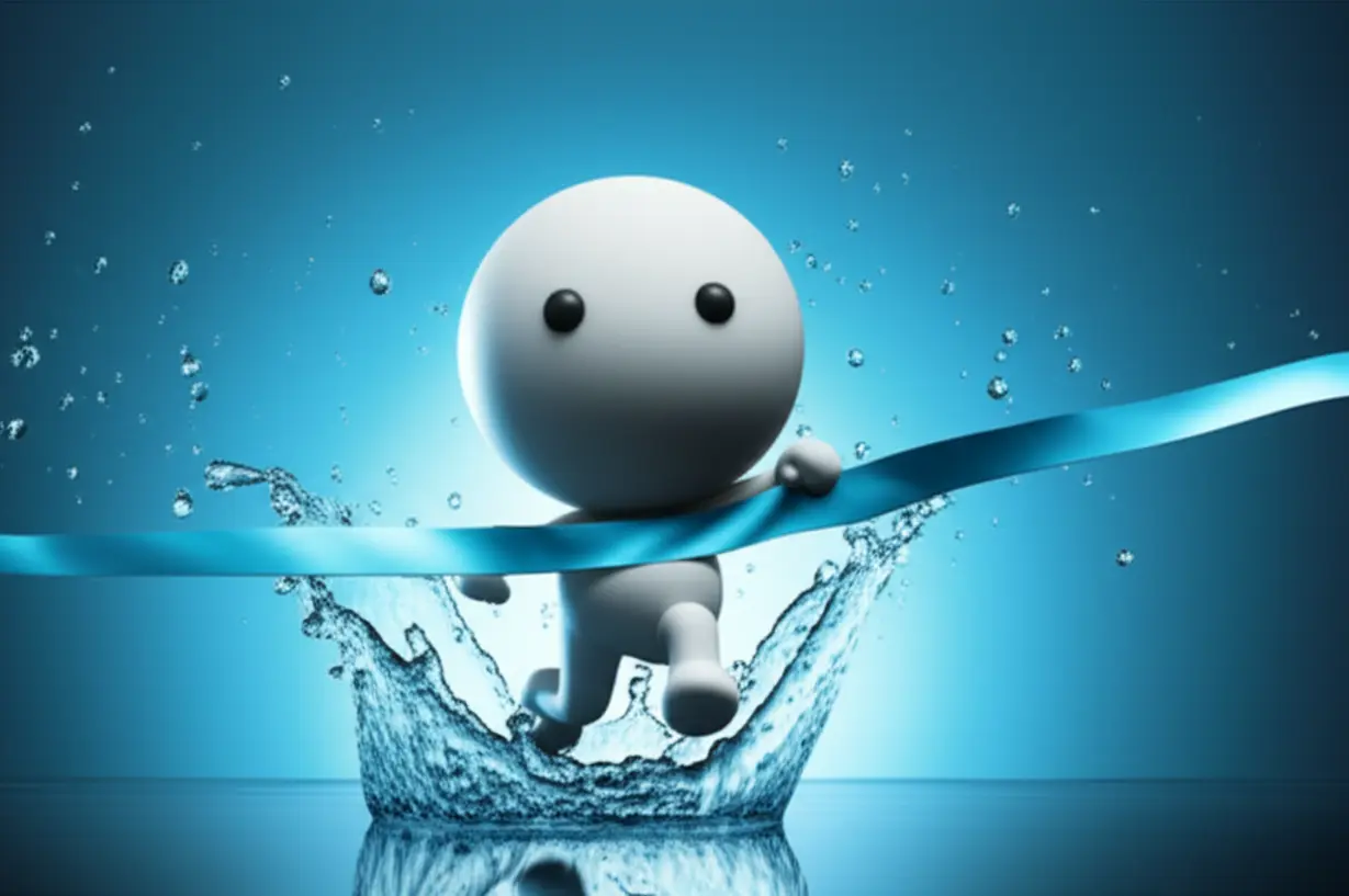 장애물을-극복하고-결승선을-통과하며-정화된-맑은-물이-튀는-의지적인-모습